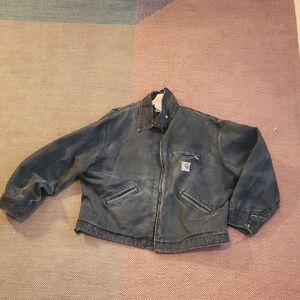 Vintage Carhartt Detroit Blanket Lined Work Jacket Grey L/XL